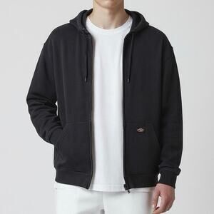 Dickies XL Full-Zip Hoodie — Navy / Workwear / Zip Broken / For Repair